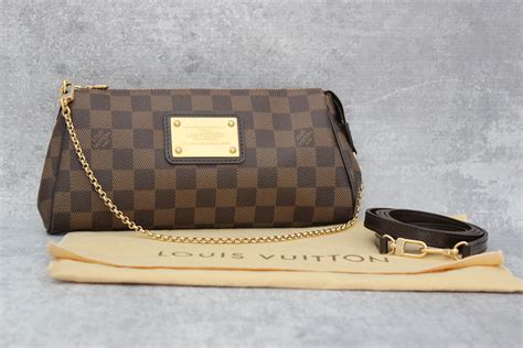 louis vuitton eva clutch damier ebene canvas|Louis Vuitton Damier Ebene strap.